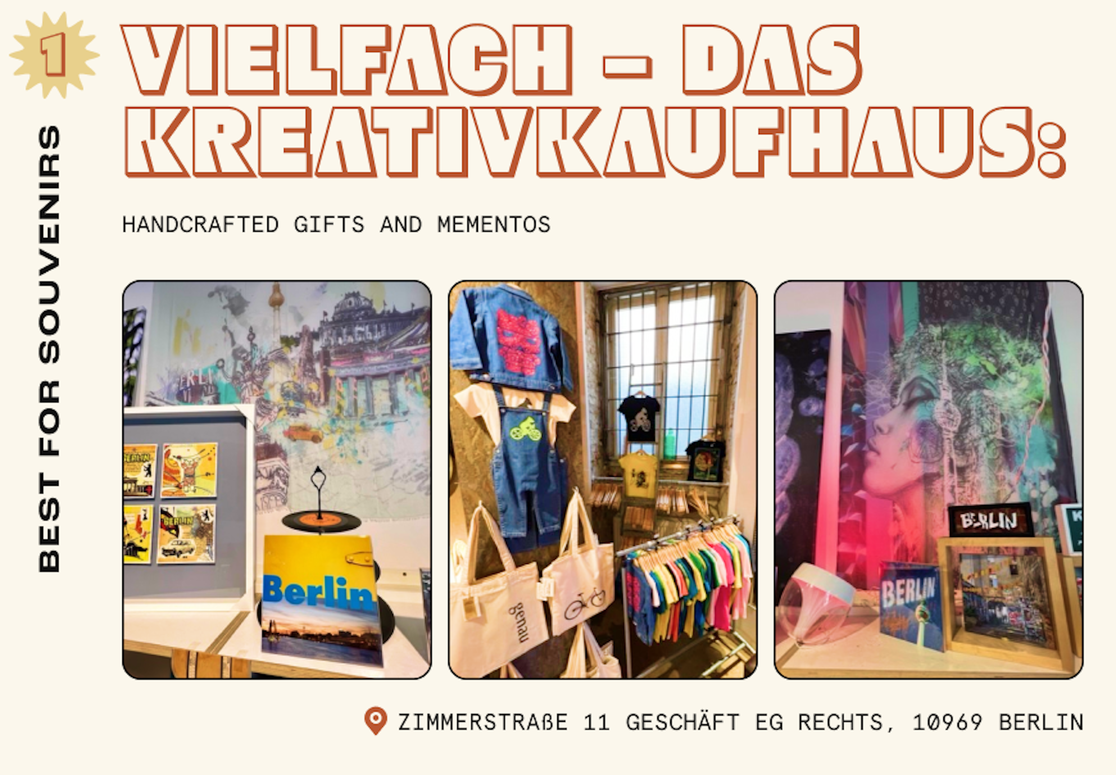 Handcrafted mementos on display in a Berlin souvenir shop