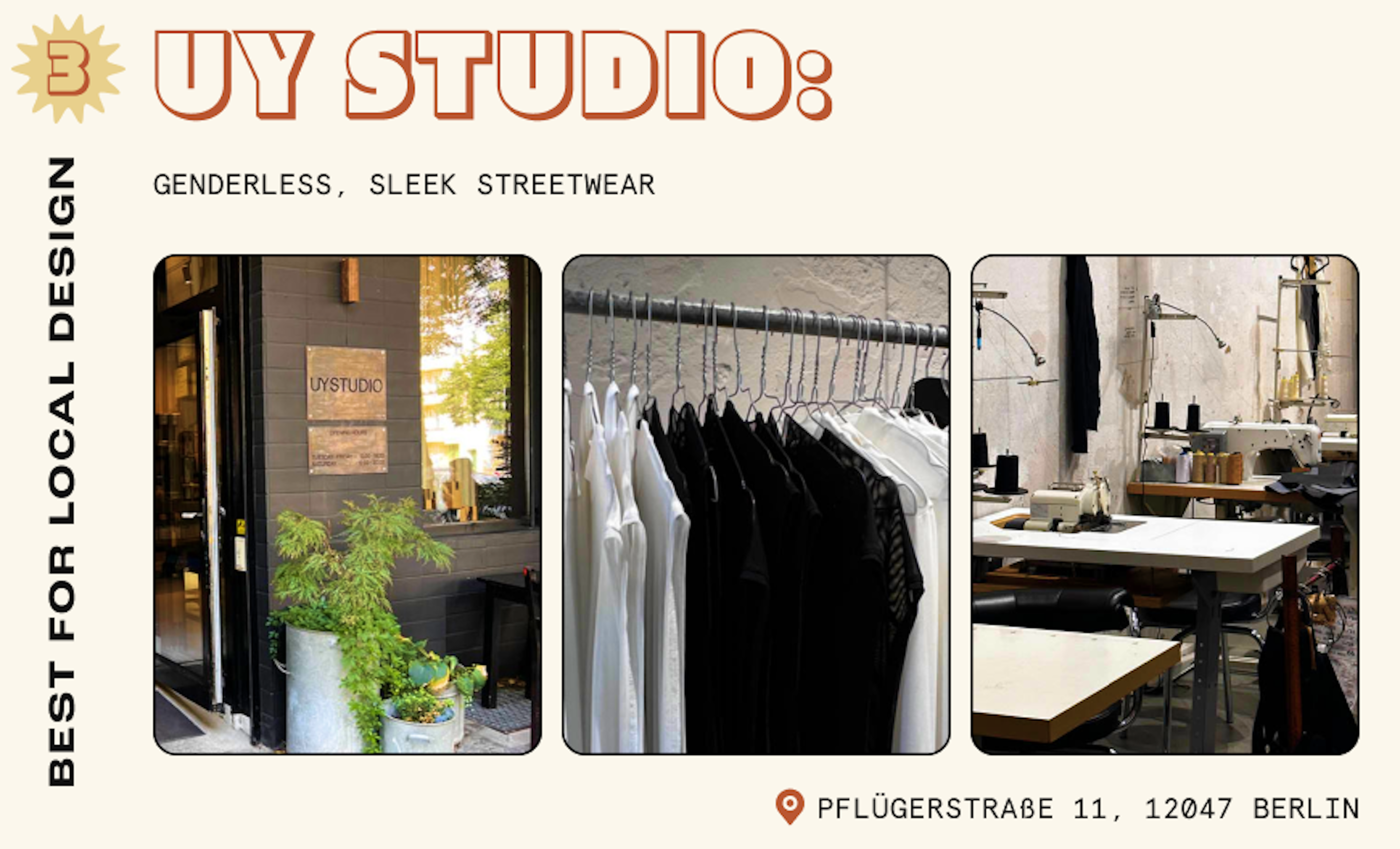 Monochrome clothes and a dressmaker's studio in Berlin