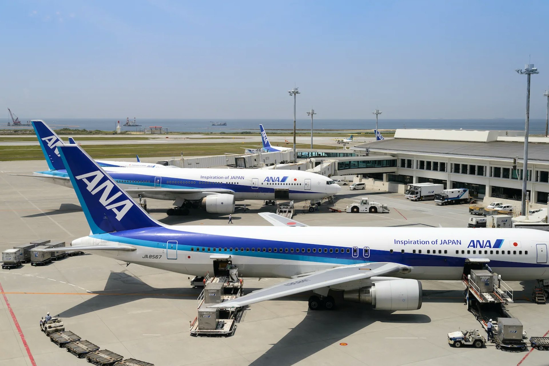 ANA planes at Tokyo's Narita Airport