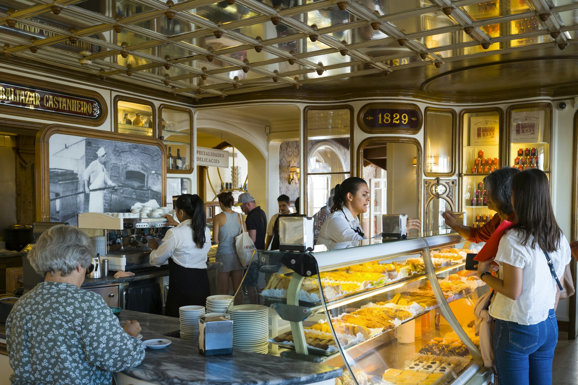 Interior of Confeitaria Nacional famous pastry shop