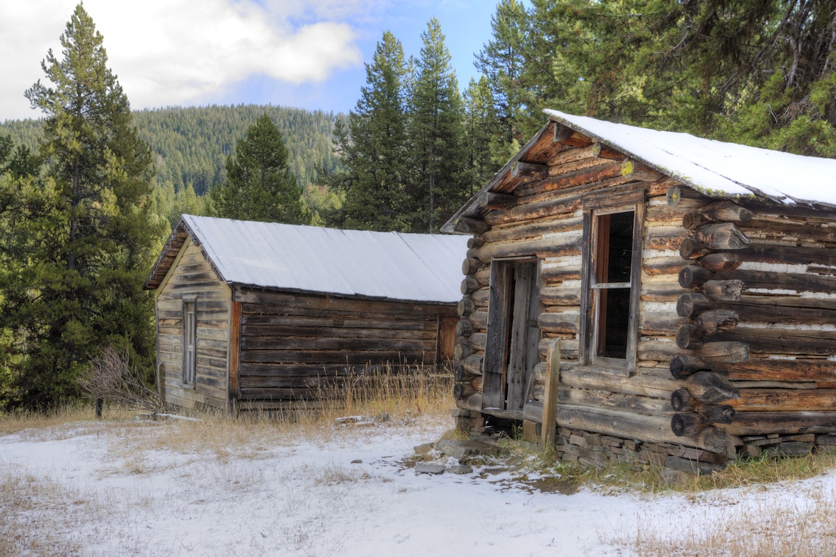 Miners' cabins in a ghost town at 6000 ft elevation in the Montana wilderness. Photographed five years before the town was added to the National Register of Historic Places.
1296758705