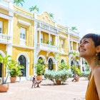 Horizontal view of latin woman sightseeing in spanish historic ancient city. Travel to Colombia concept.
1355626994
experiences, indias