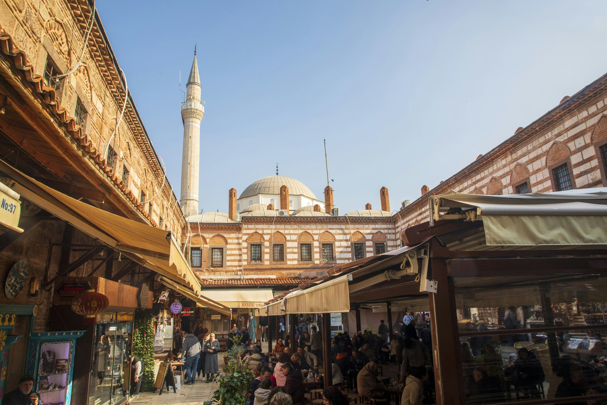 Izmir - Turkey, January 26, 2023, Awesome view of Kizlaragasi Han Caravanserai and Hisar Mosque in Izmir, Turkey. Izmir is a popular tourist destination in Turkey.
1473548912