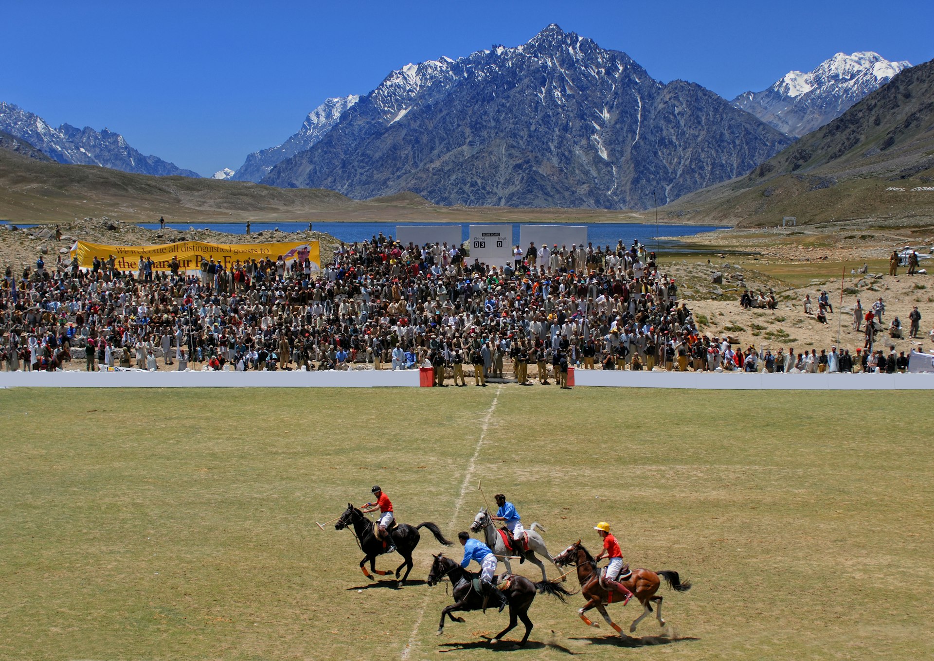 Polo players at the Shandur Pass in northern Pakistan