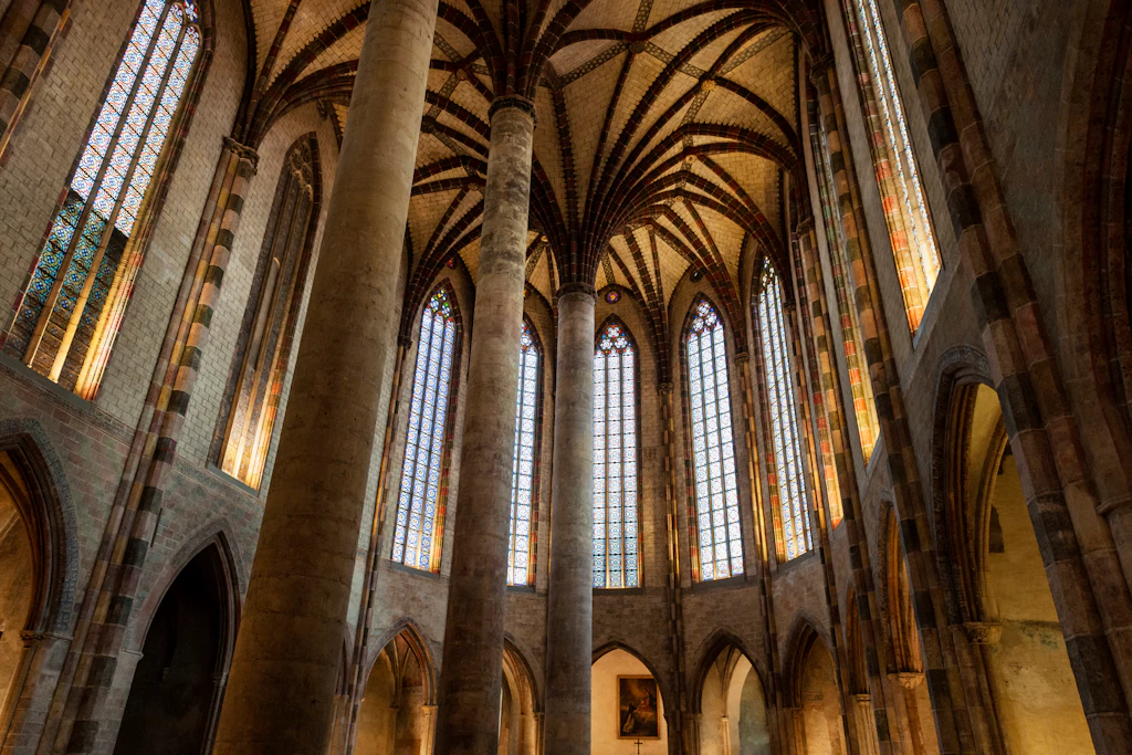 Church of the Jacobins Interior of the Church of the Jacobins in Toulouse, France.