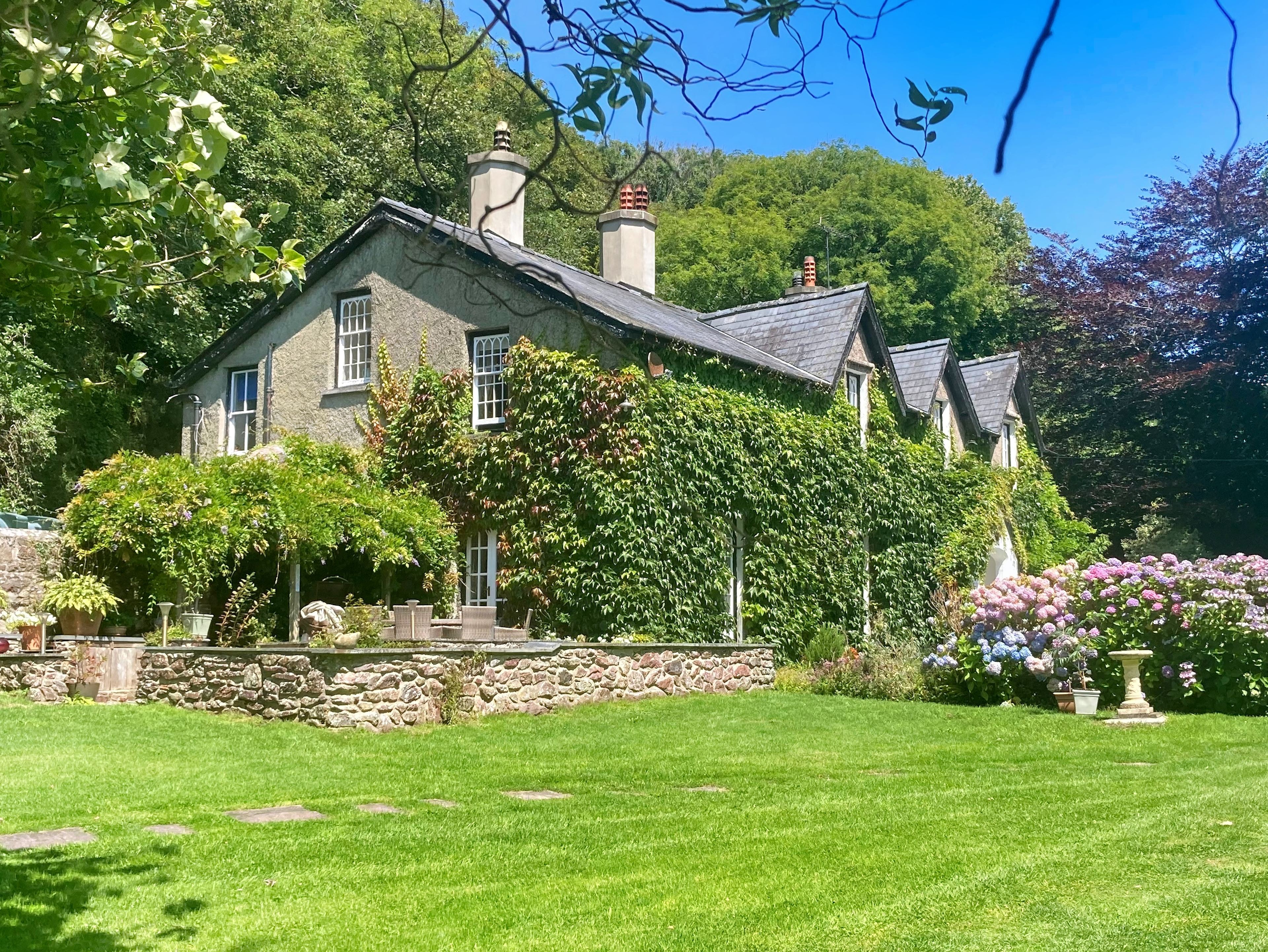 Exterior of Welsh countryside manor