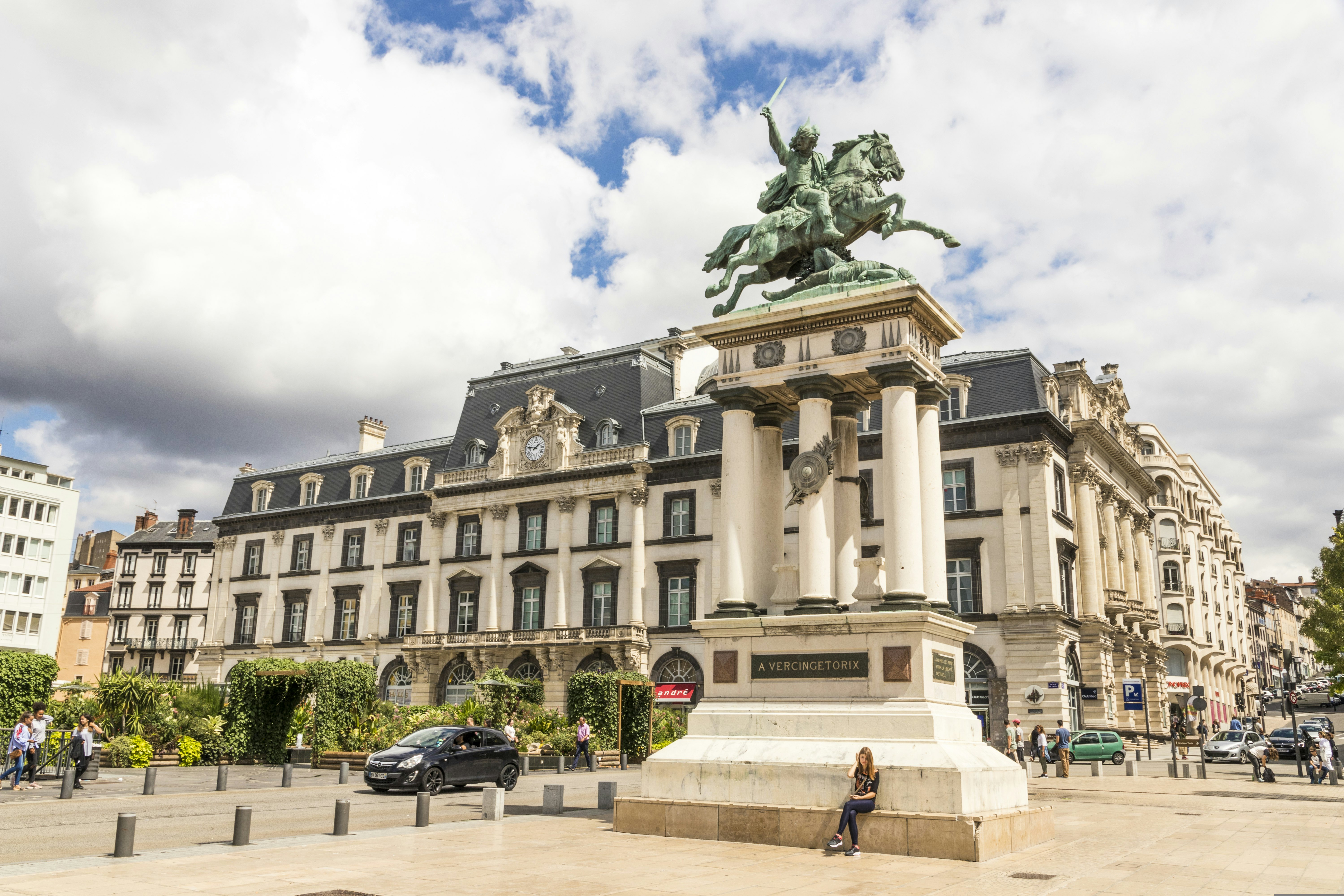 Statue of Vercingetorix at Place de Jaude in Clermont-Ferrand, France.