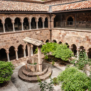 Cloister of the cathedral Saint-Leonce in Frejus, France.