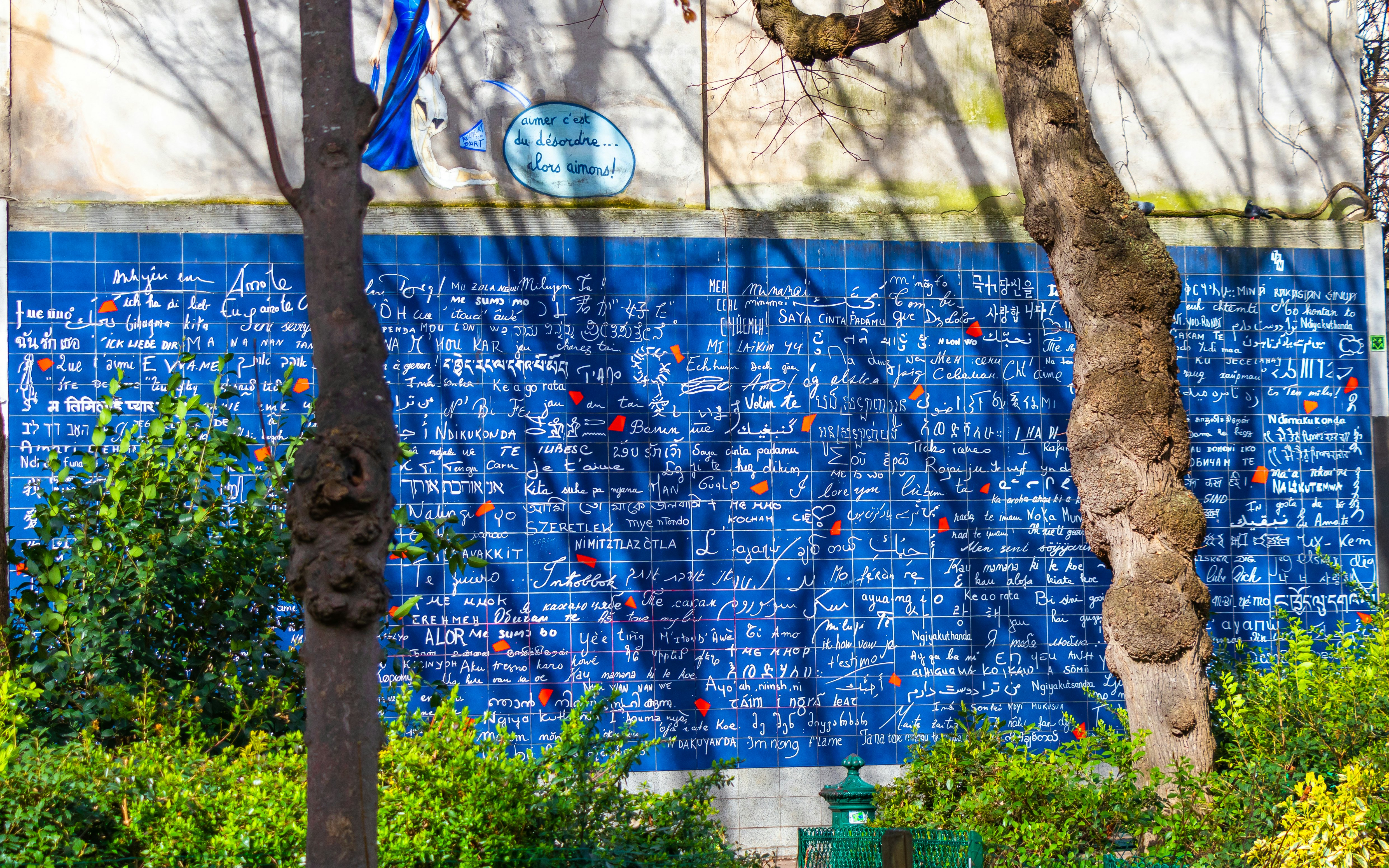 The "wall of love" in Paris.