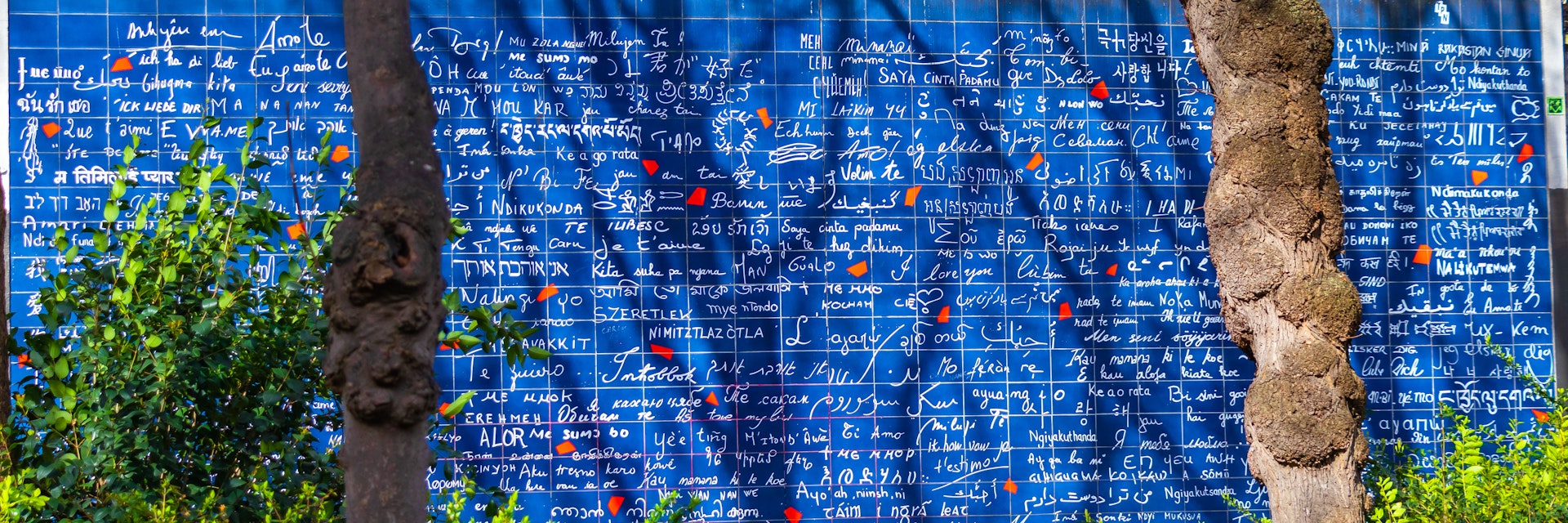 The "wall of love" in Paris.