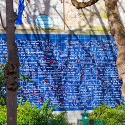 The "wall of love" in Paris.