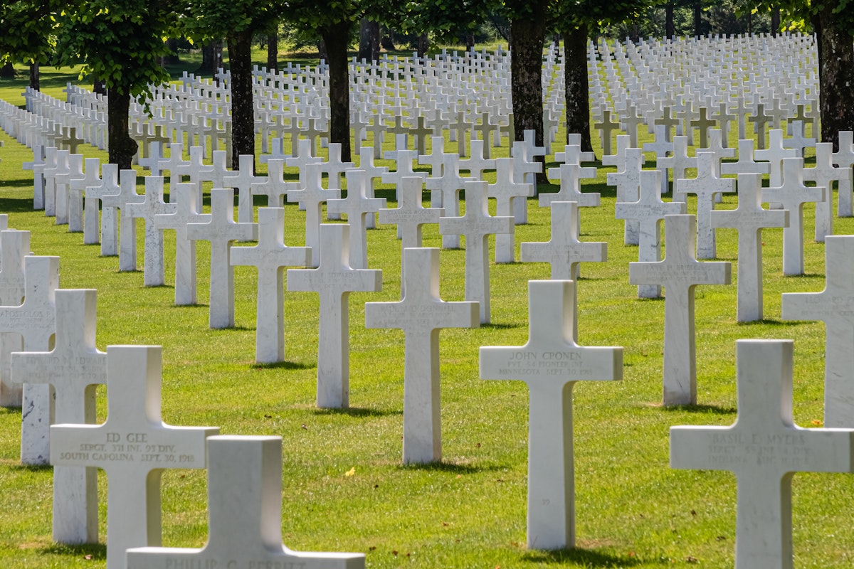 American Cemetery in Romagne-sous-Montfaucon, where 14,246 Americans are buried.