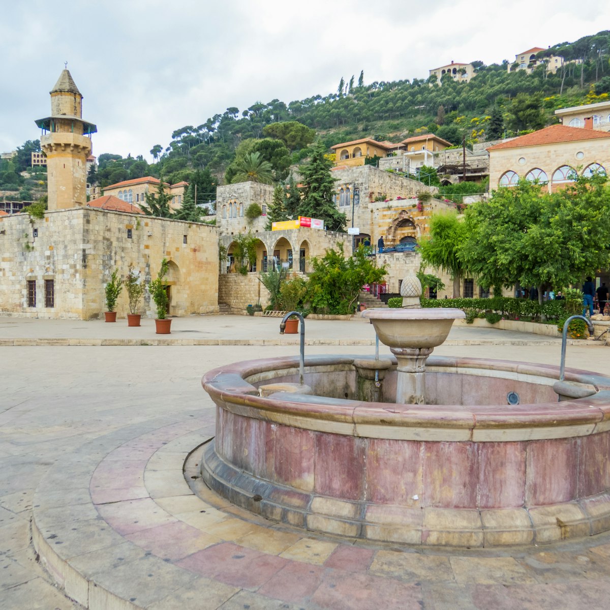 The main square in Deir Al-Qamar, Lebanon.