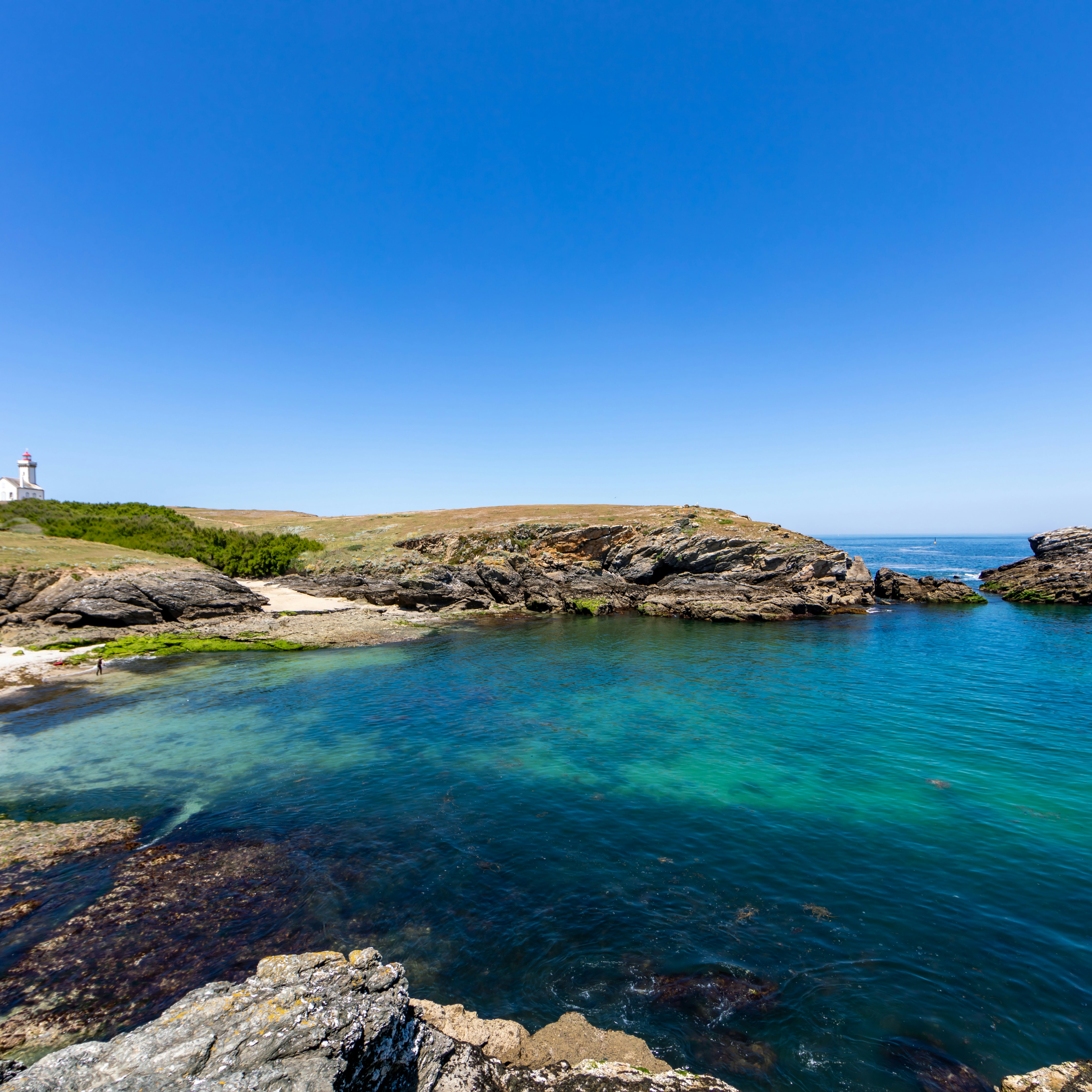 Pointe des Poulains, coast of Belle-Ile-en-Mer, Brittany, France.