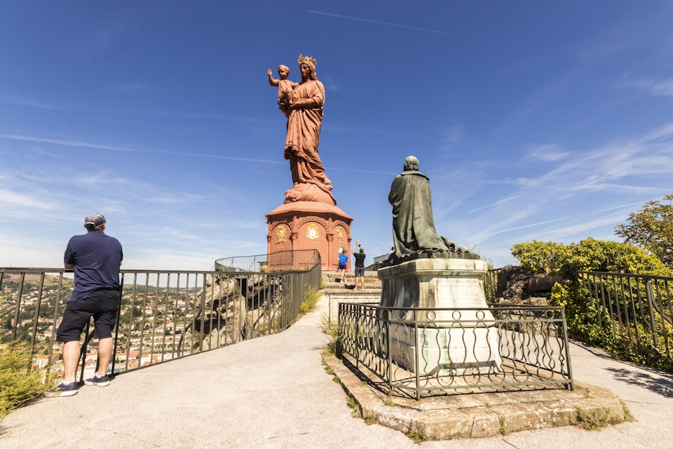 The statue of Notre-Dame de France, Le Puy-en-Velay, France.