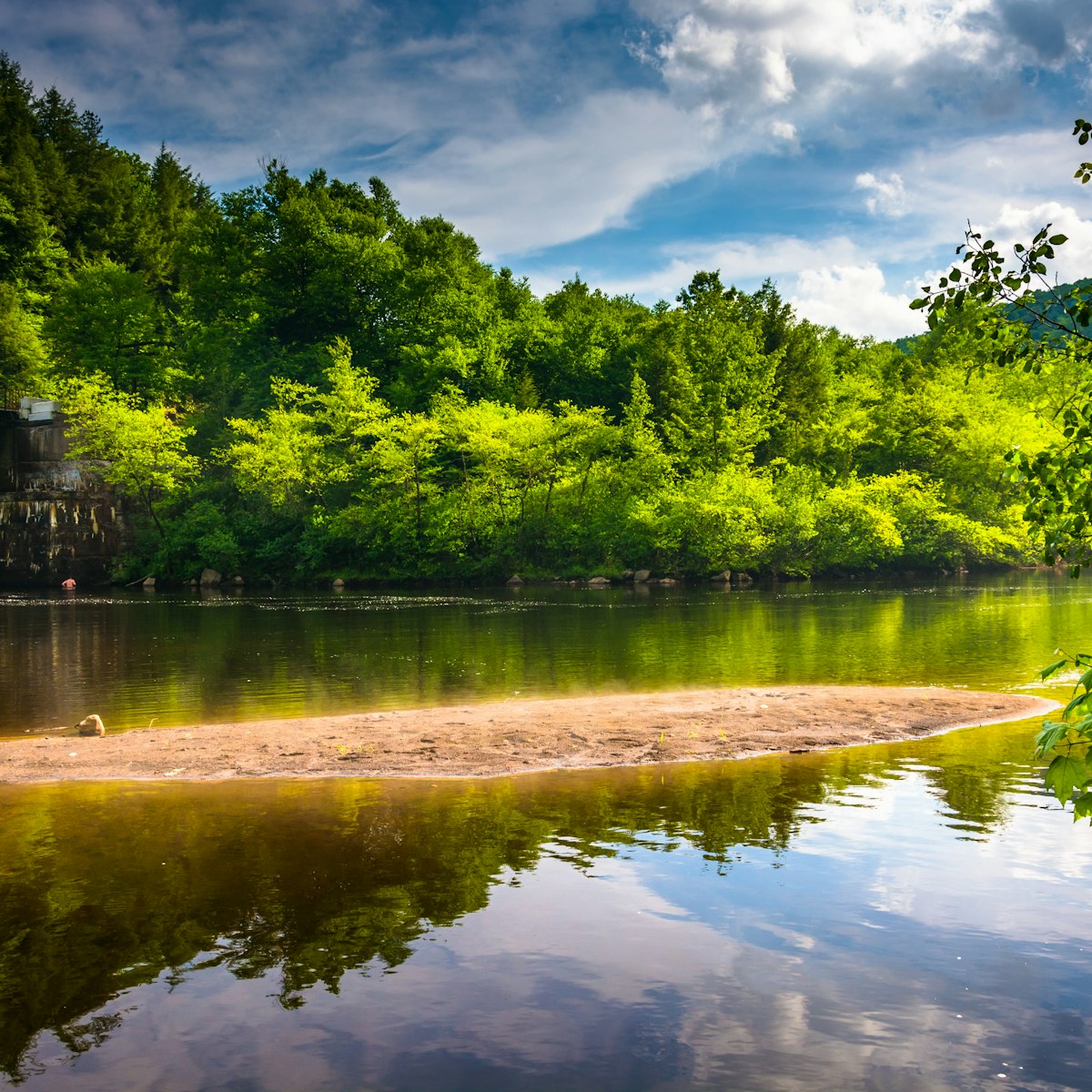 The Lehigh River at Lehigh Gorge State Park, Pennsylvania.