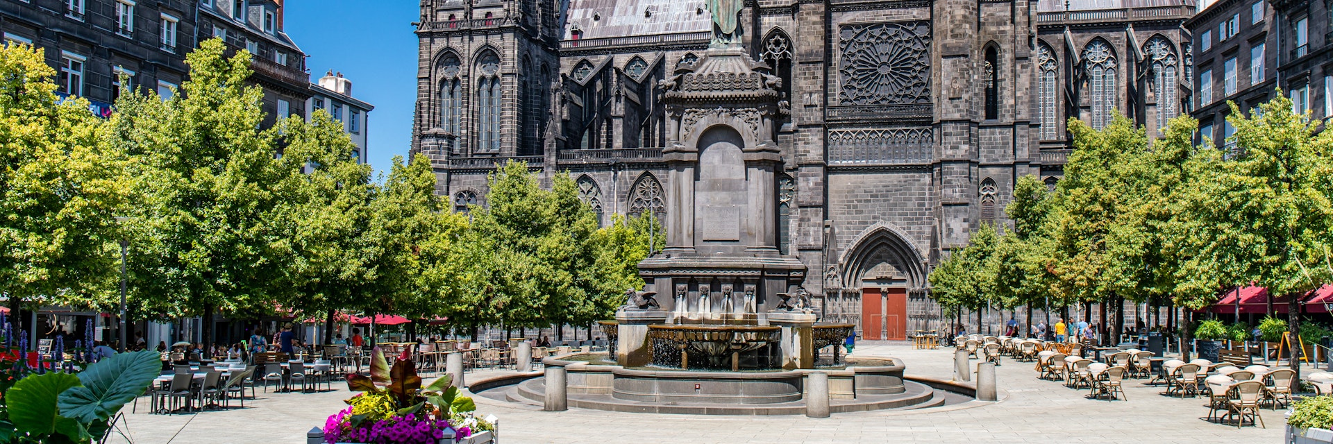 Notre Dame Cathedral in Clermont-Ferrand, France.