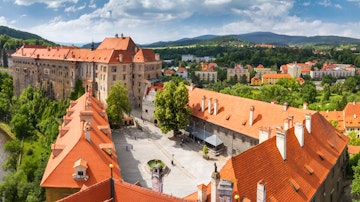 City landscape, panorama - view of the courtyard Cesky Krumlov Castle in summer time, Czech Republic
1337615835
cesky, republic, view, building, landscape, european, landmark, clouds, famous, urban, historic, culture, historical, court, unesco, beautiful, exterior, yard, traditional, rapids, krumlov, panorama, heritage