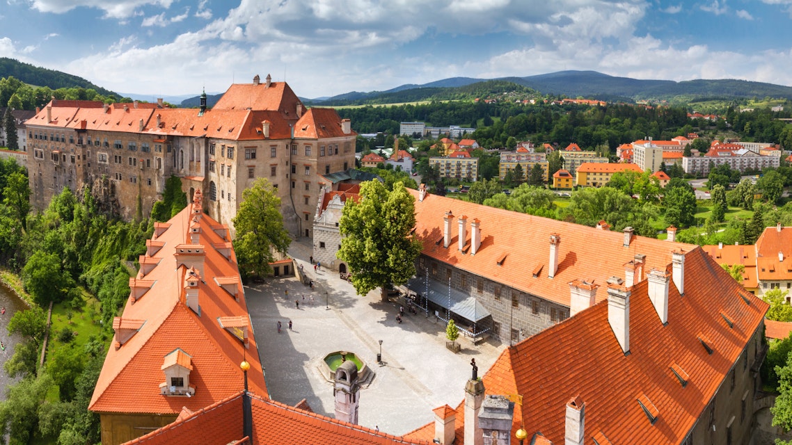 City landscape, panorama - view of the courtyard Cesky Krumlov Castle in summer time, Czech Republic
1337615835
cesky, republic, view, building, landscape, european, landmark, clouds, famous, urban, historic, culture, historical, court, unesco, beautiful, exterior, yard, traditional, rapids, krumlov, panorama, heritage