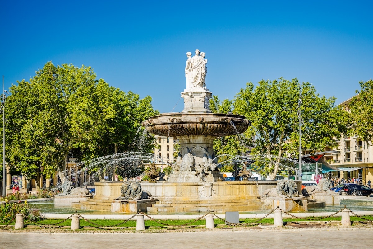 Fontaine de la Rotonde on the Cours Mirabeau in the centre of Aix-en-Provence.