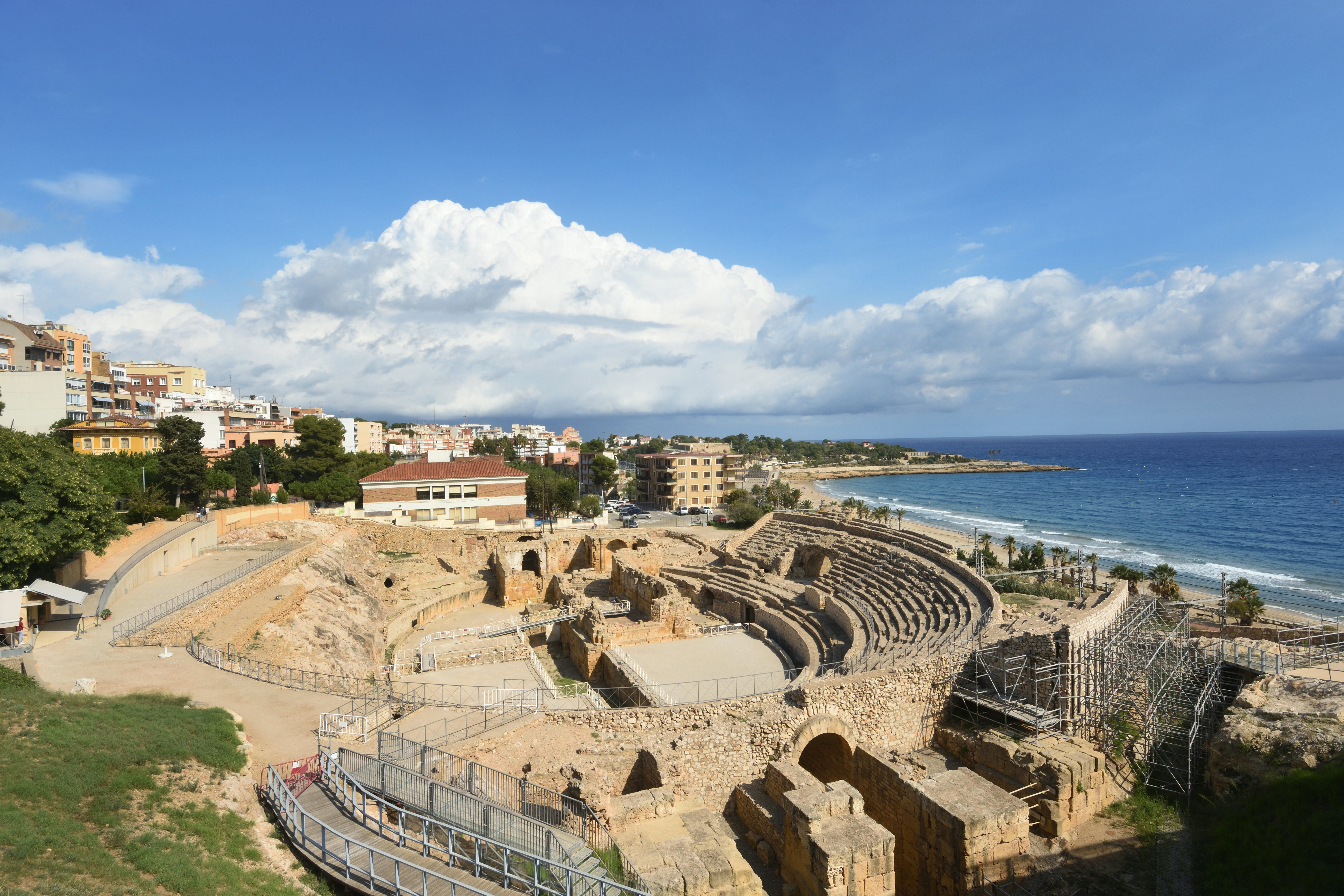 Roman amphitheatre in Tarragona, Catalonia, Spain.