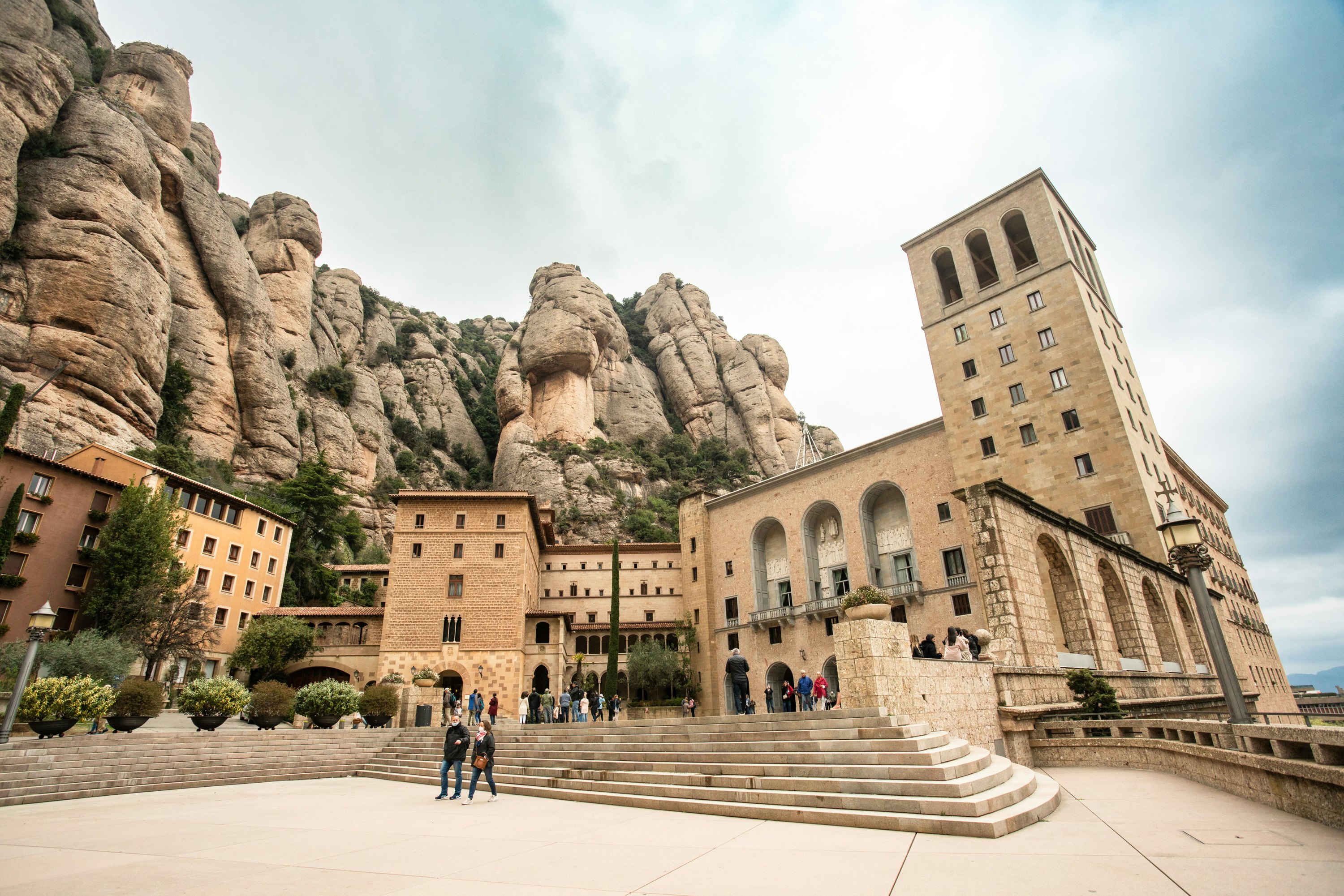 Monserrat Monastery in the mountains of Catalonia.