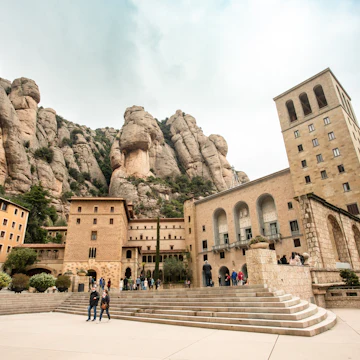 Monserrat Monastery in the mountains of Catalonia.