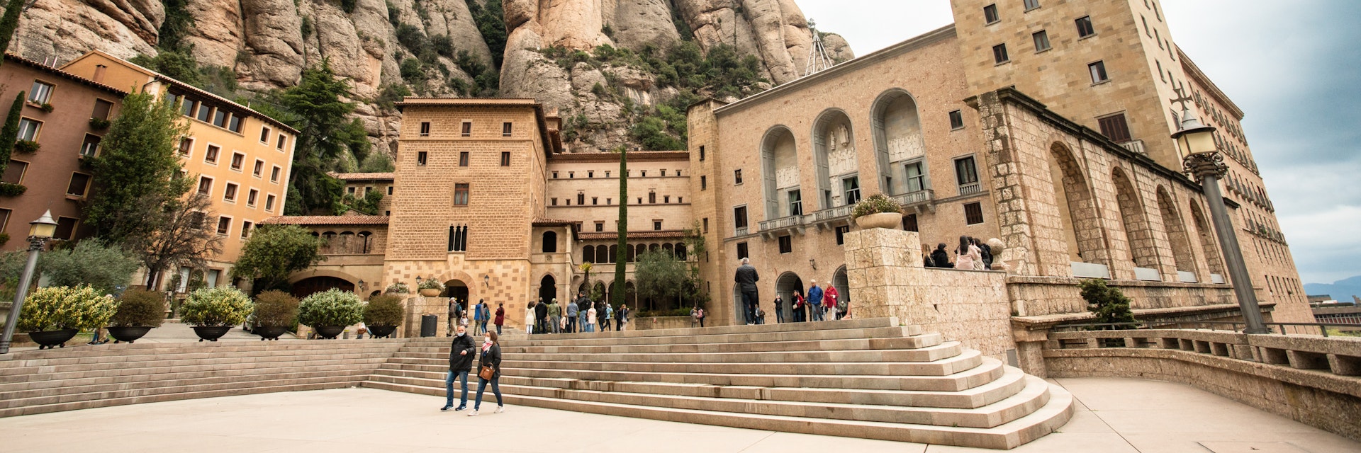Monserrat Monastery in the mountains of Catalonia.
