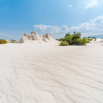 Dunas de yeso, the gypsum dunes of Cuatro Ciénegas in Coahuila, Mexico.