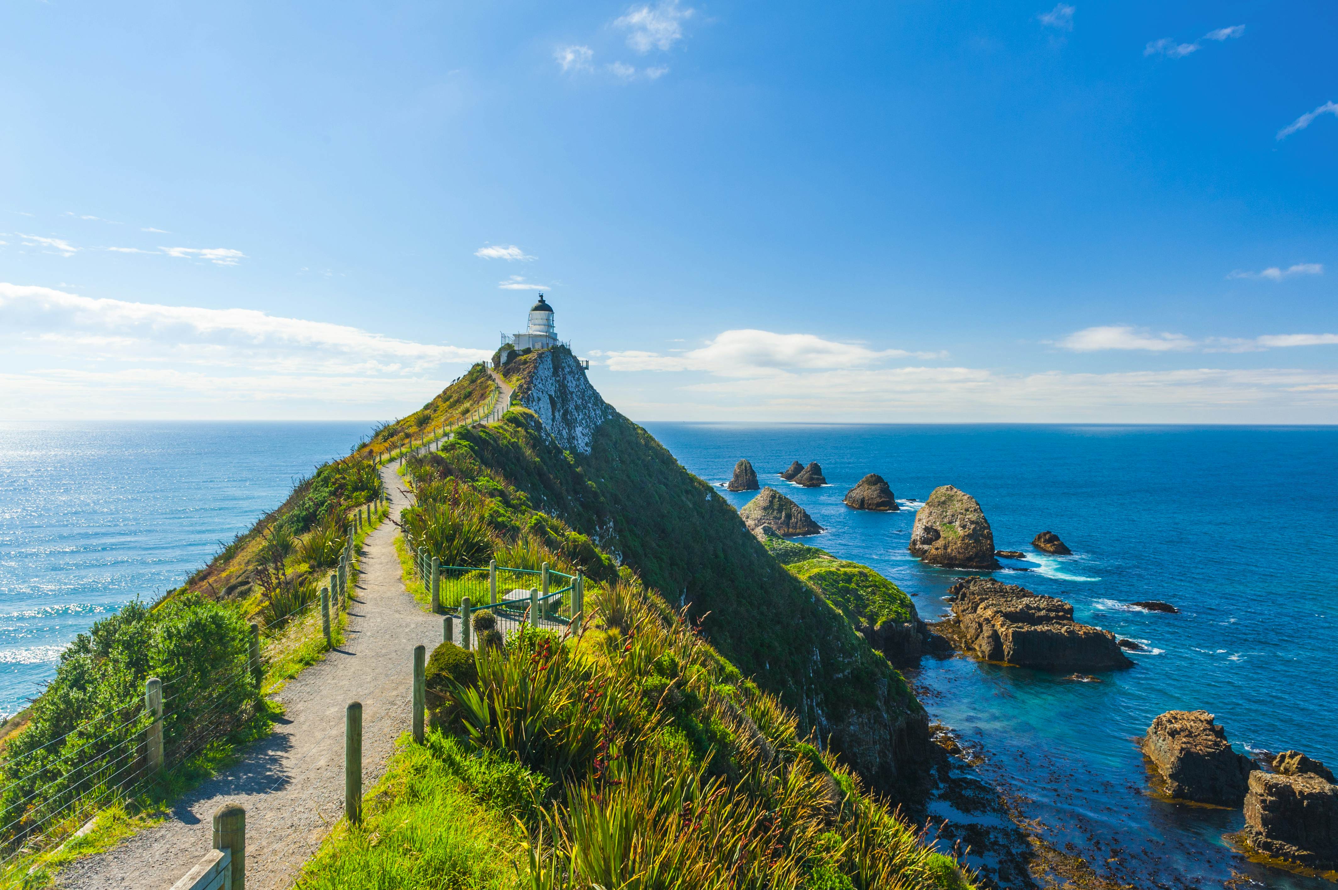 Lighthouse on Nugget Point.