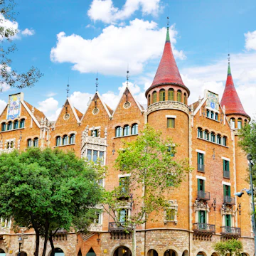 Casa Serra (Building with spires) in centre of Barcelona, Catalunia, Spain.