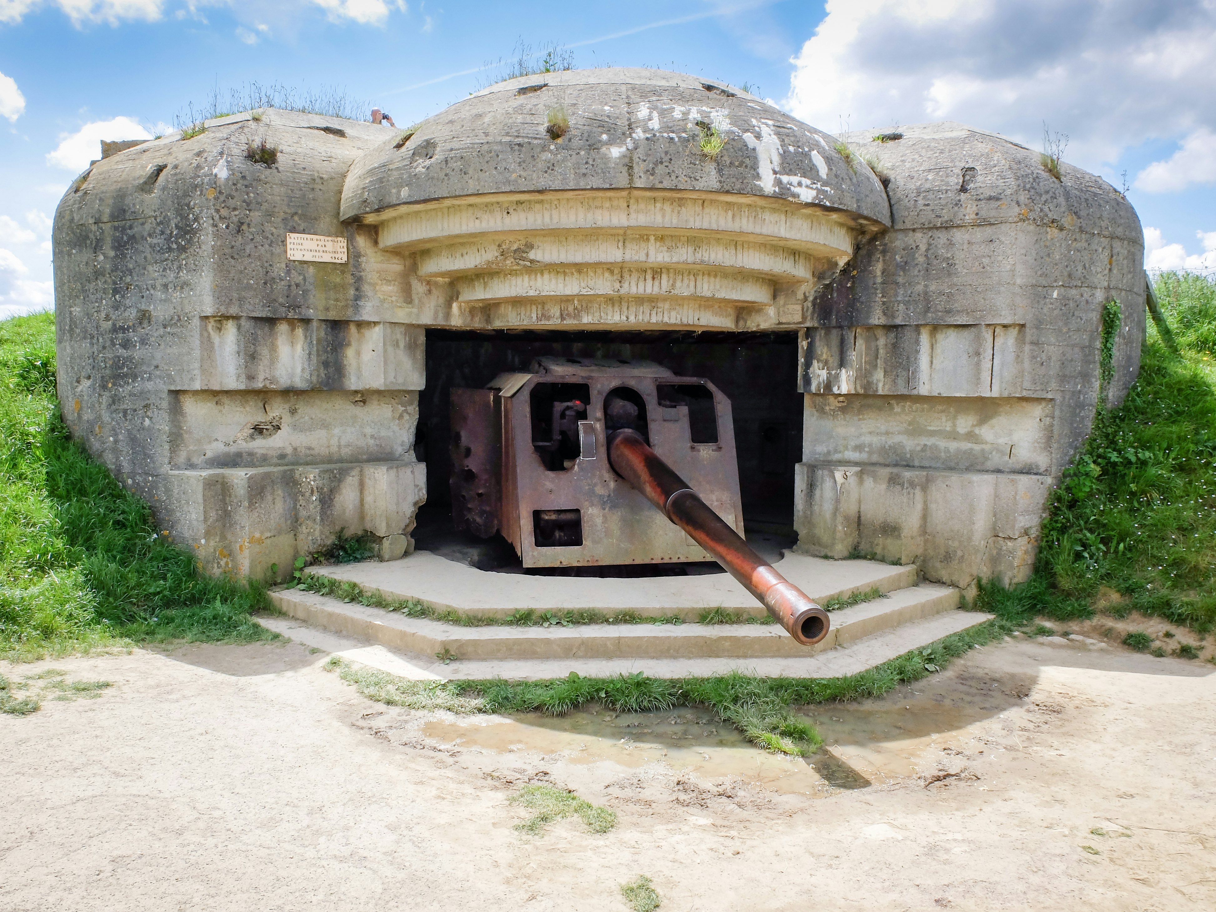 German defense battery at Longues sur Mer, Normandy, France.