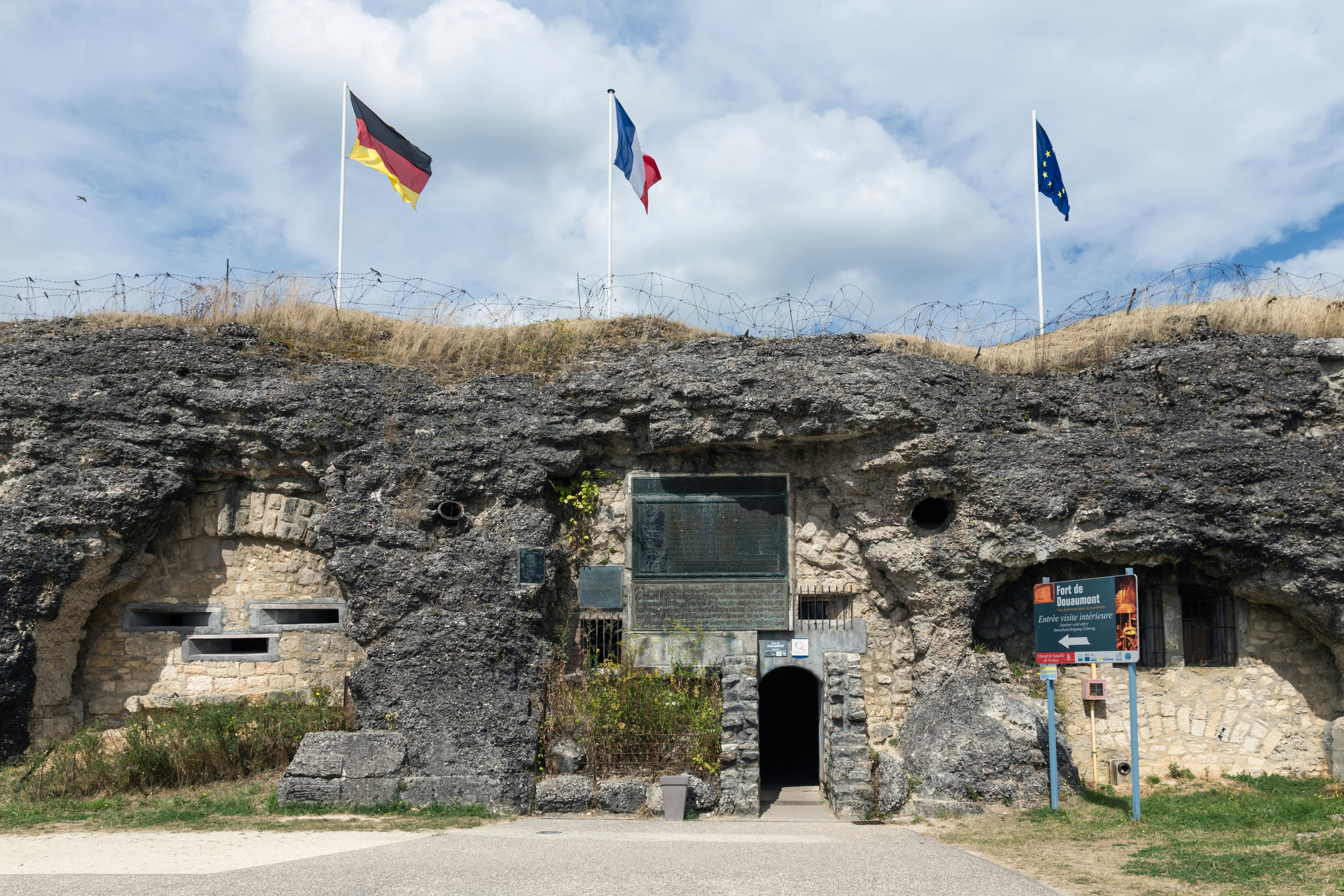 Visitor entrance at Fort Douaumont.