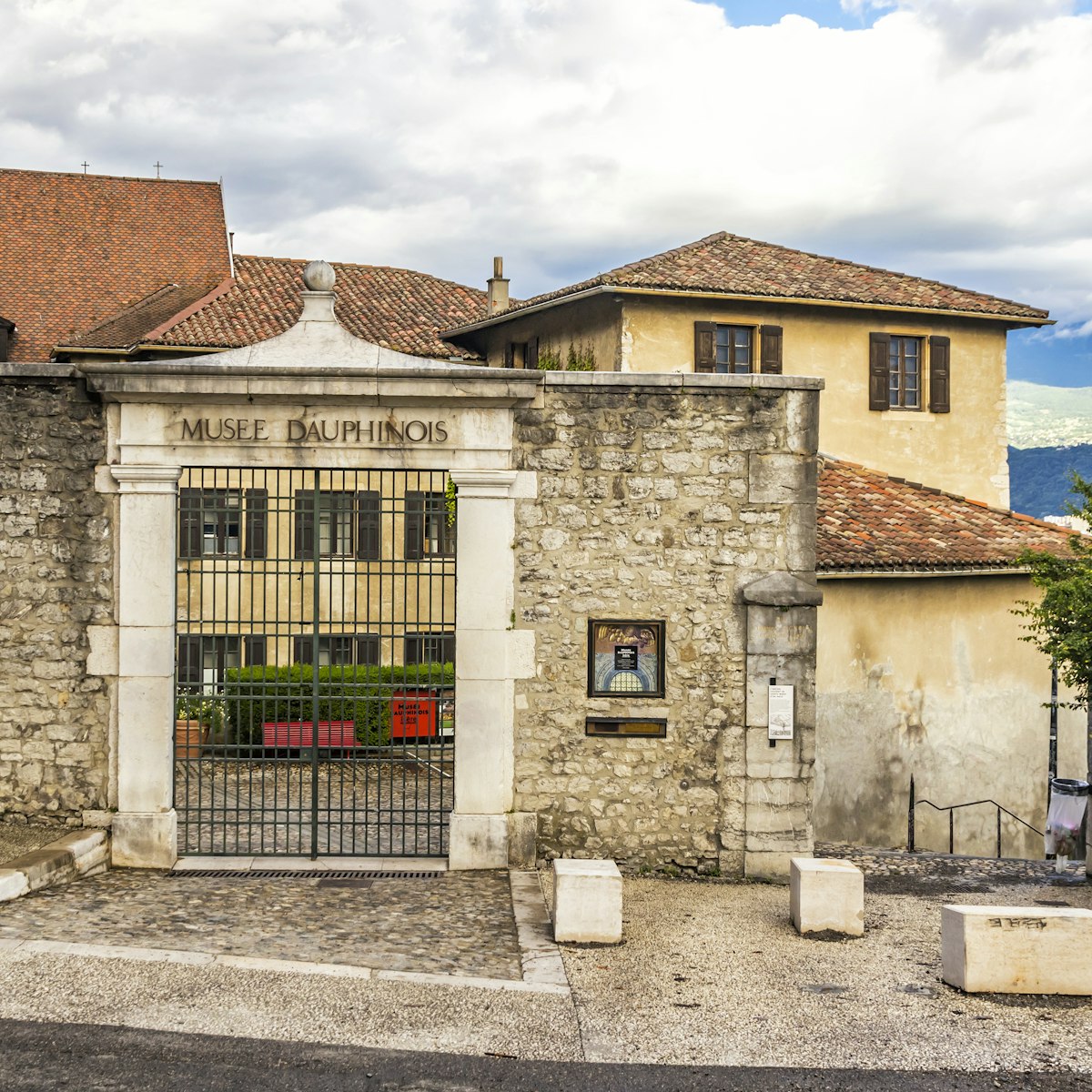 Entrance of the Dauphinois museum (Musee dauphinois) in Grenoble.