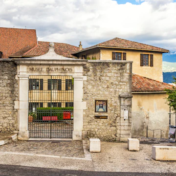 Entrance of the Dauphinois museum (Musee dauphinois) in Grenoble.