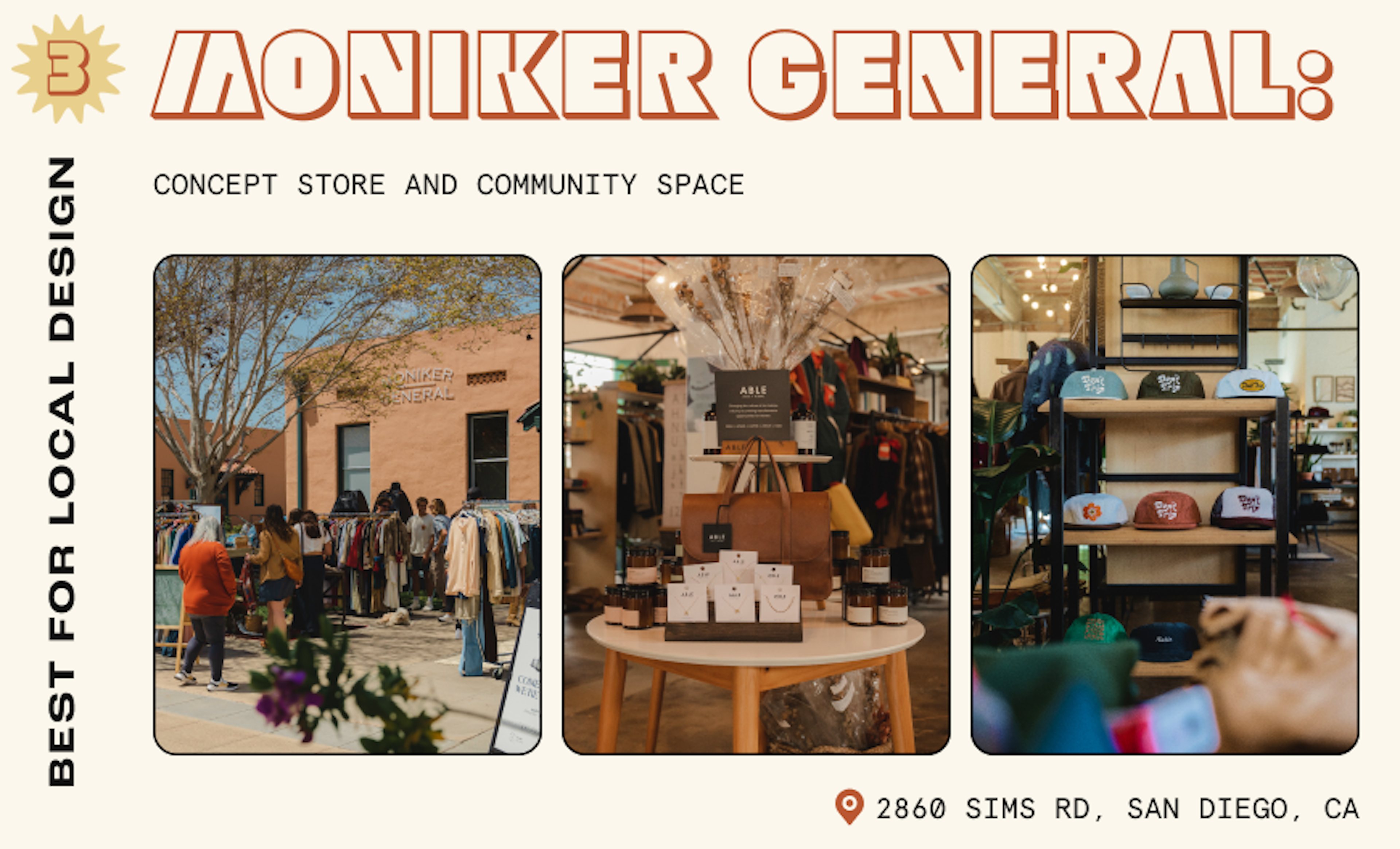 Interior of Moniker General showcasing various design items