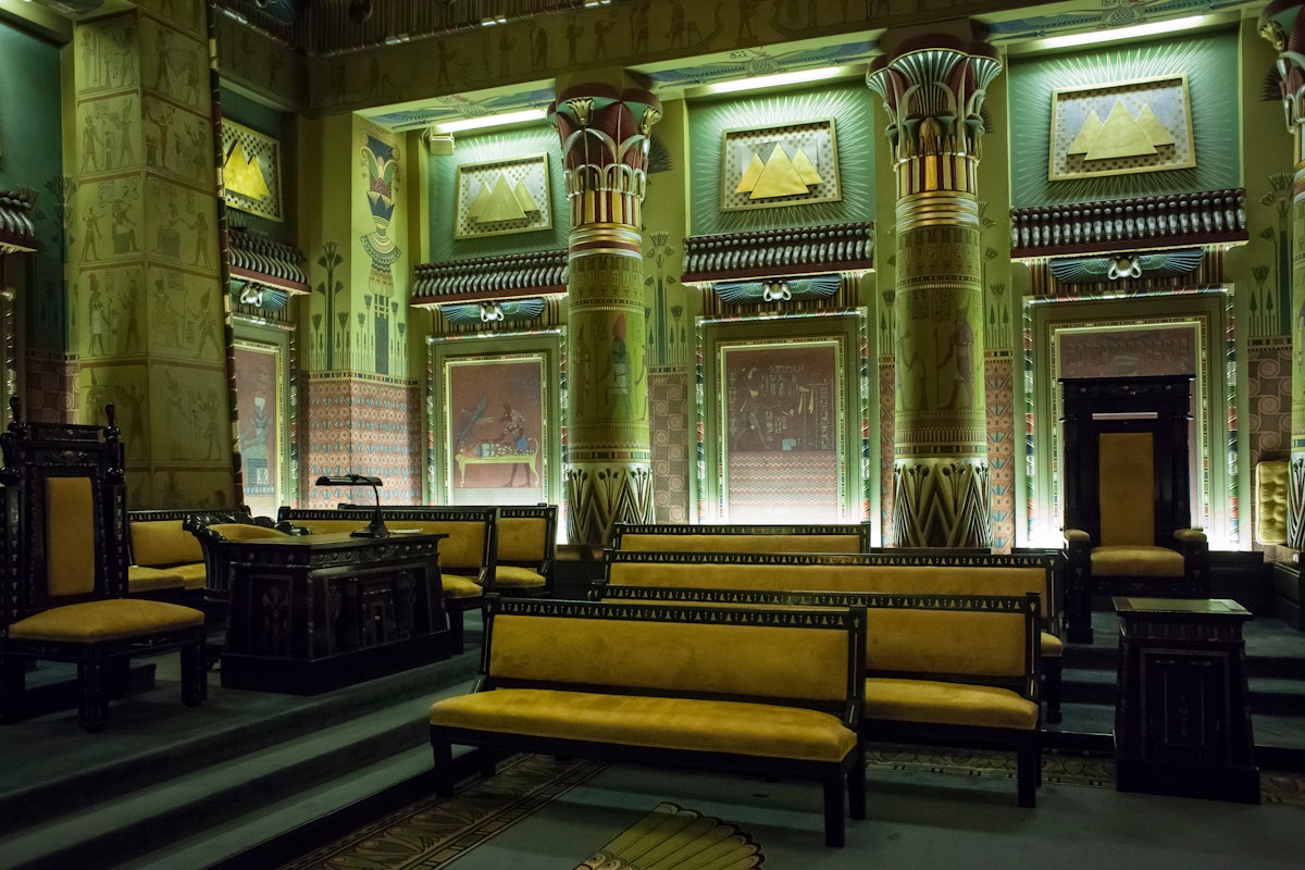 The Egyptian Hall at the Masonic Temple in Philadelphia, Pennsylvania.