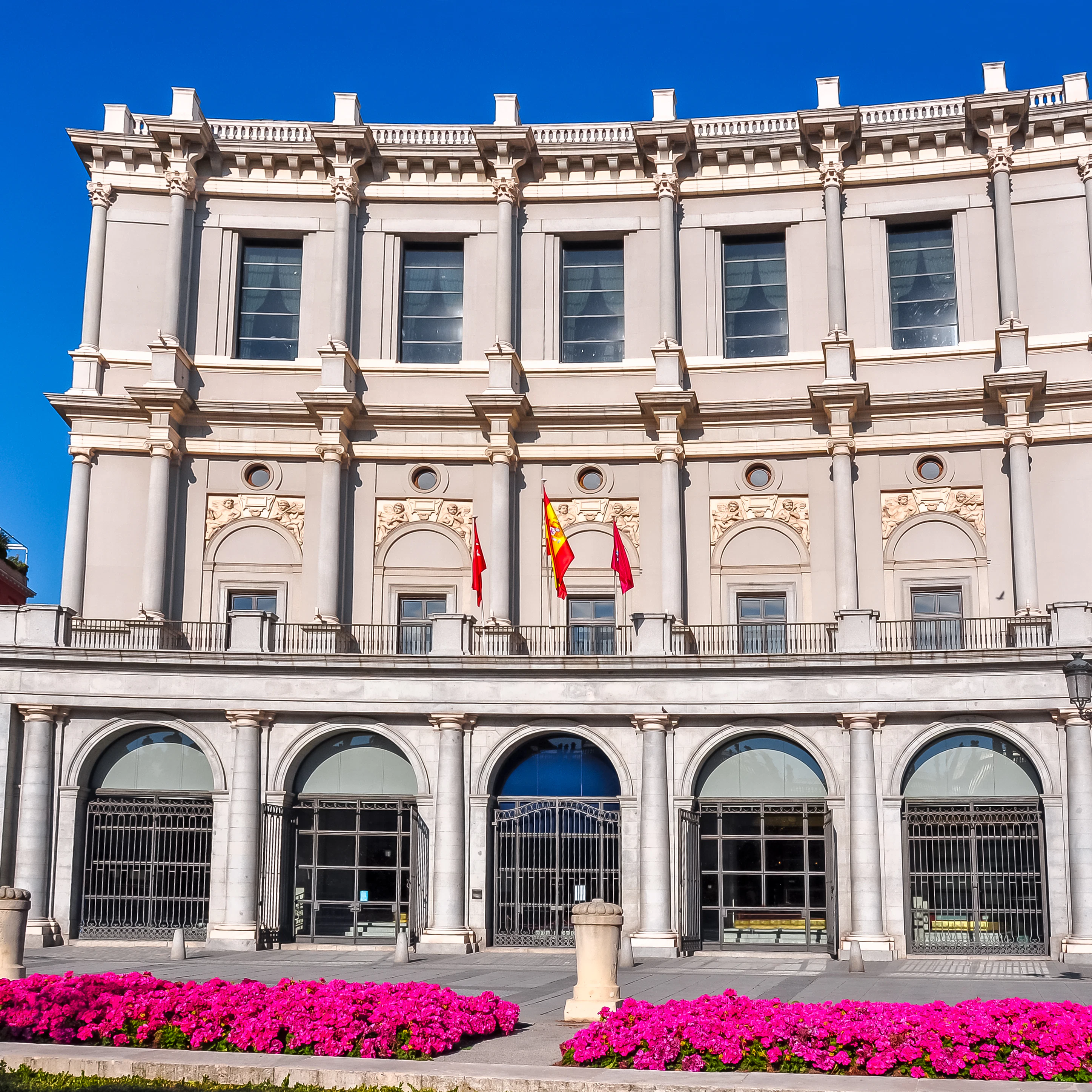 Royal opera theater building in Madrid, Spain.