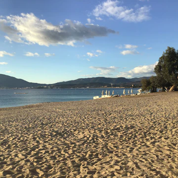Empty Porticchio beach.