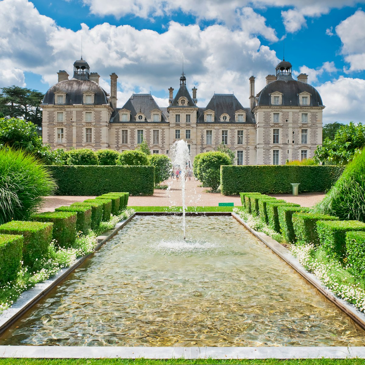View of Cheverny Chateau from apprentice's garden.