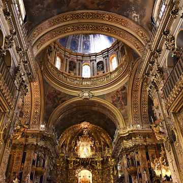 Inside the Gleaming Golden Basilica of San Juan de Dios.