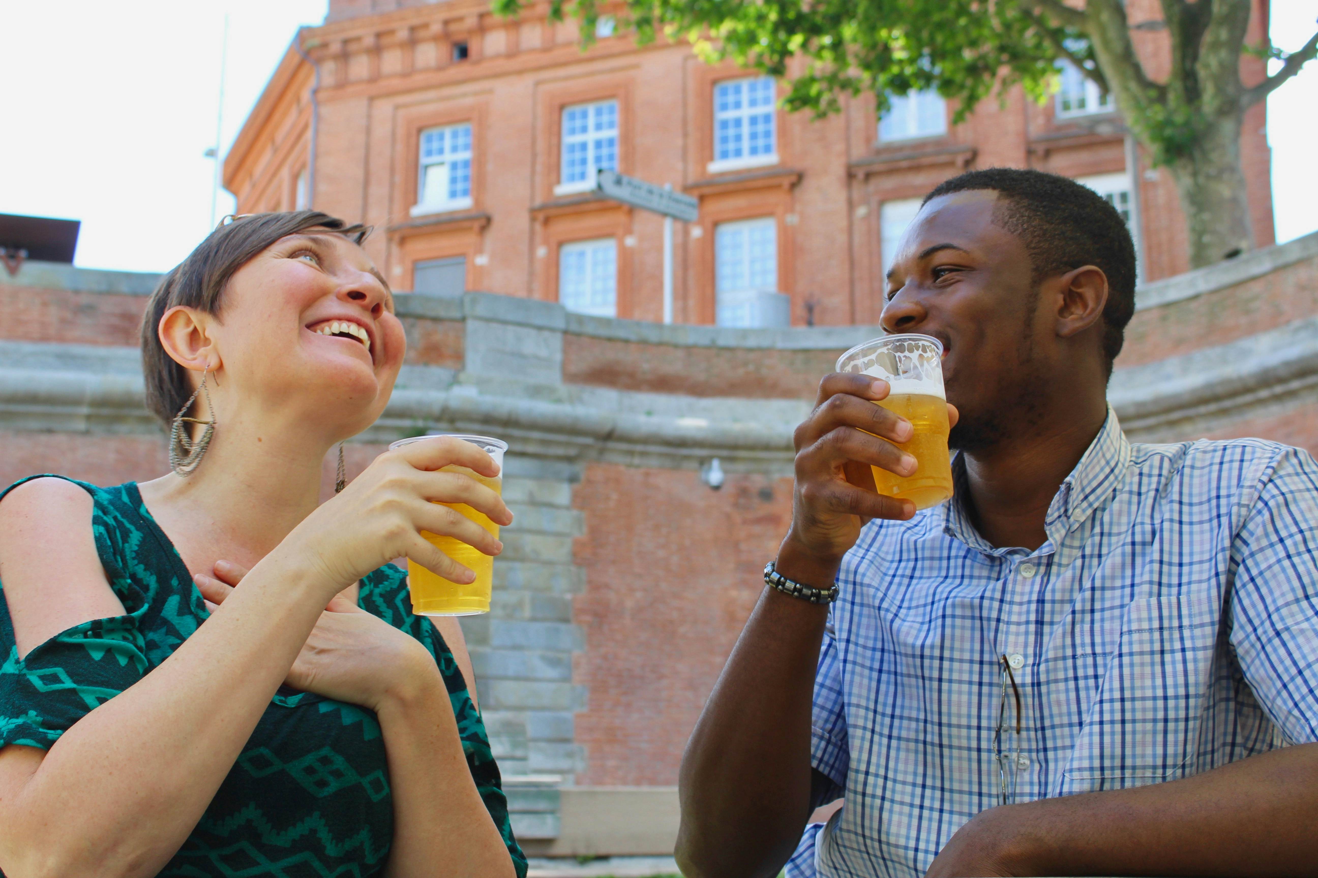 Black Man and White Woman at an Outdoor Biergarten Drinking Beer in Toulouse France on a Bright Sunny Summer Day; Shutterstock ID 1435811741; your: Tasmin Waby; gl: 65050 ; netsuite: Online Editorial; full: Toulouse First Time
1435811741