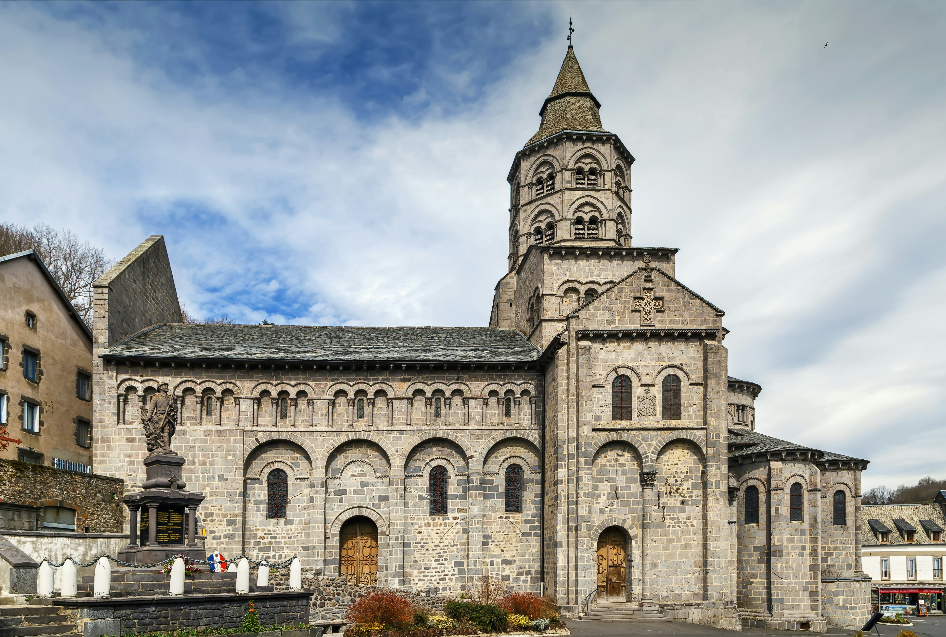 Notre-Dame Basilica is a Romanesque Auvergnat church located in Orcival, France.
