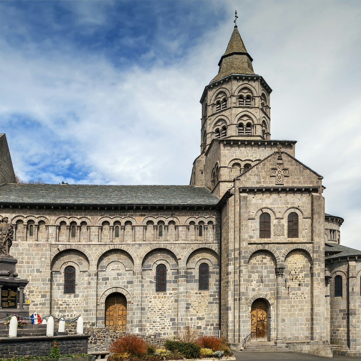 Notre-Dame Basilica is a Romanesque Auvergnat church located in Orcival, France.