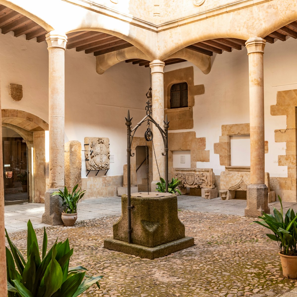 Salamanca. Spain. The courtyard of the Museo de Salamanca (Casa de los Doctores de la Reina).