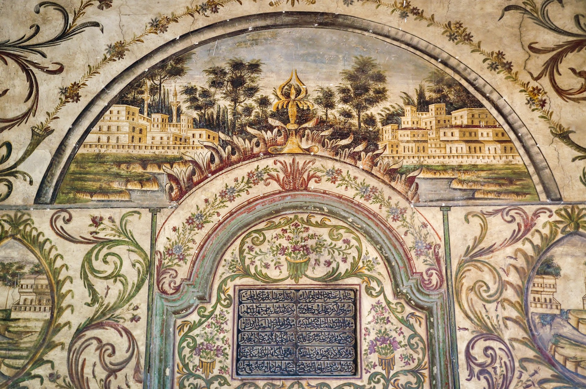 Interior view of Et'hem Bey Mosque in Tirana,