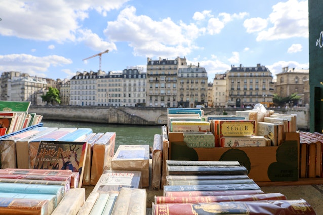 Paris, france , may 28 2022 ; typical vintage book sellers from the Seine riverbanks in Paris , bookworm and touristic lifestyle; Shutterstock ID 2162521935; your: Brian Healy; gl: 65050; netsuite: Lonely Planet Online Editorial; full: Paris bouquinistes
2162521935