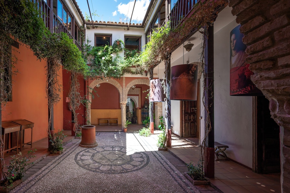 House of Sefarad Courtyard at Jewish Quarter (Juderia) - Cordoba, Andalusia, Spain.
