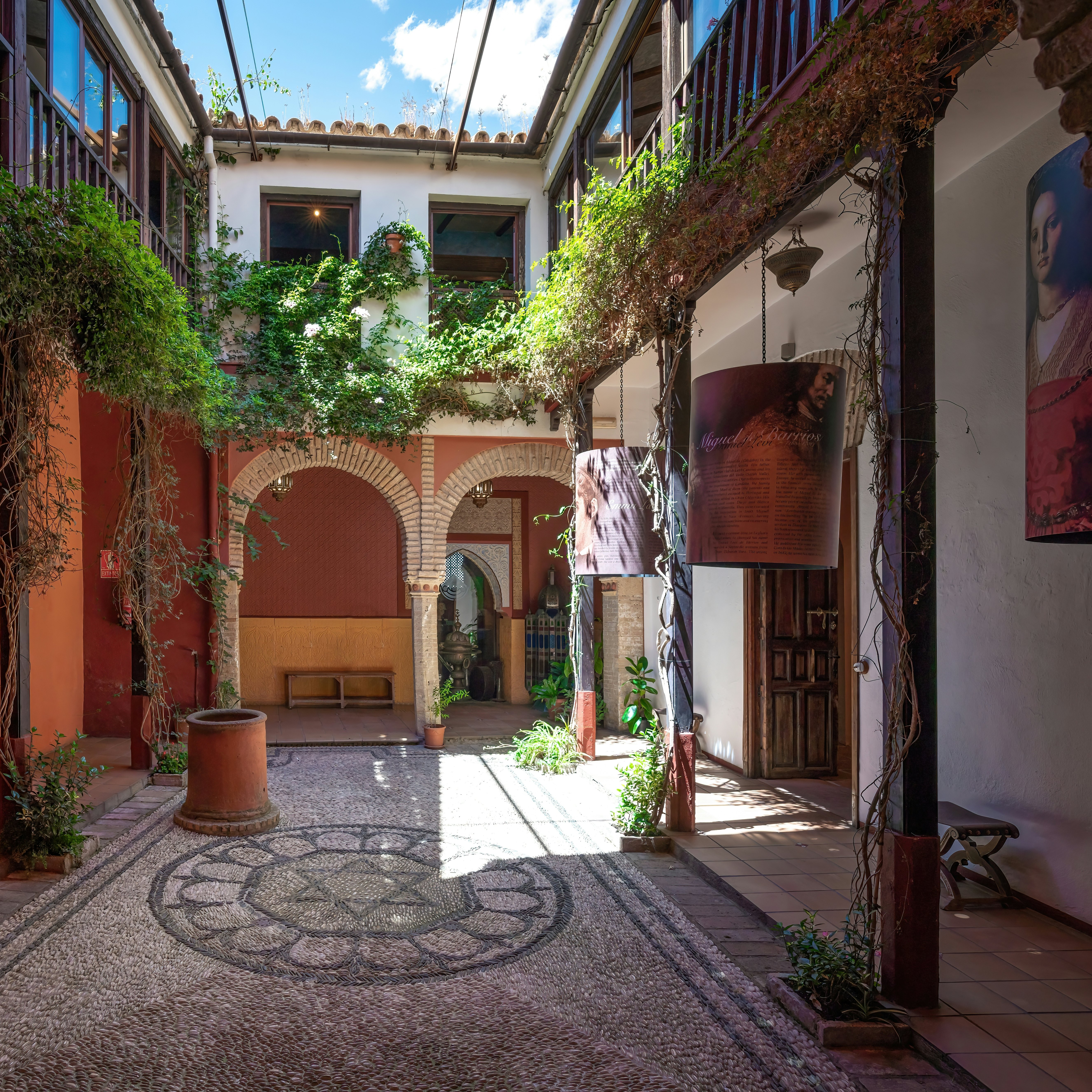 House of Sefarad Courtyard at Jewish Quarter (Juderia) - Cordoba, Andalusia, Spain.