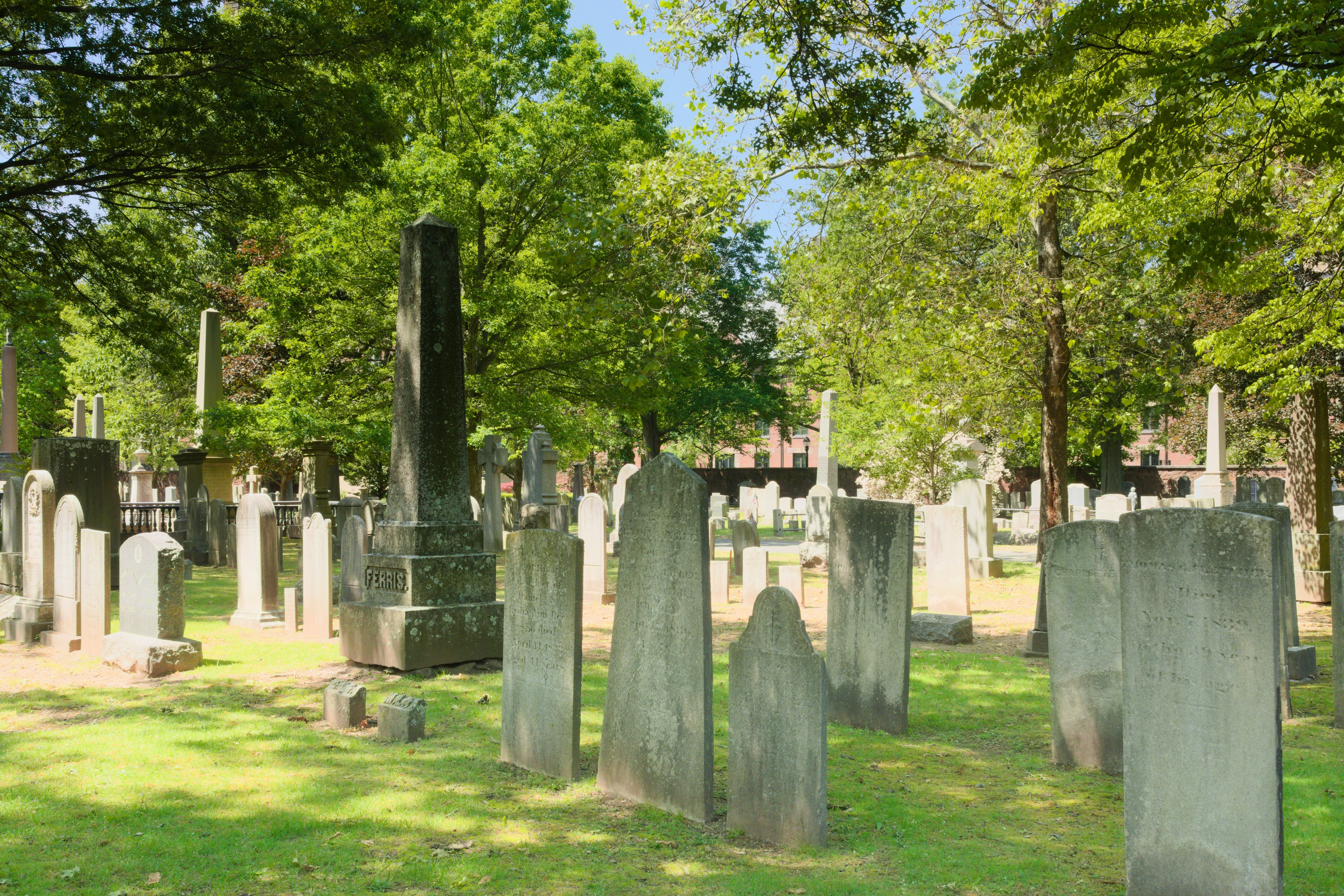 Photo of a very old, vintage, antique tombstone (headstone) at the historic Grove Street Cemetery, one of the oldest burial grounds in New Haven, Connecticut, USA. ; Shutterstock ID 2312436465; your: Barbara Di Castro; gl: 65050; netsuite: digital; full: poi
2312436465